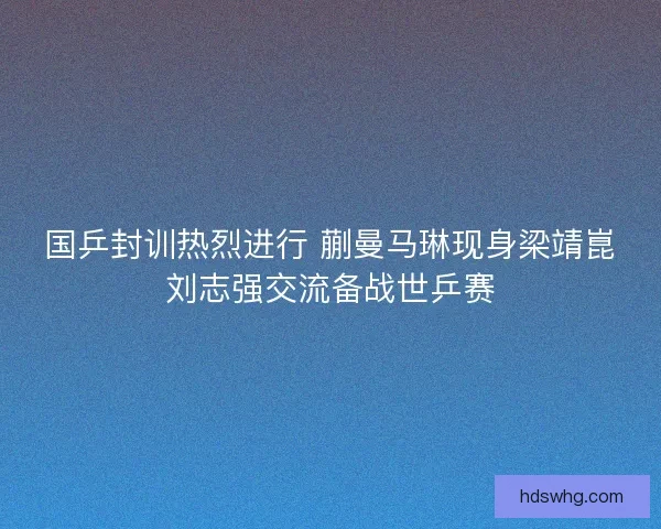 国乒封训热烈进行 蒯曼马琳现身梁靖崑刘志强交流备战世乒赛